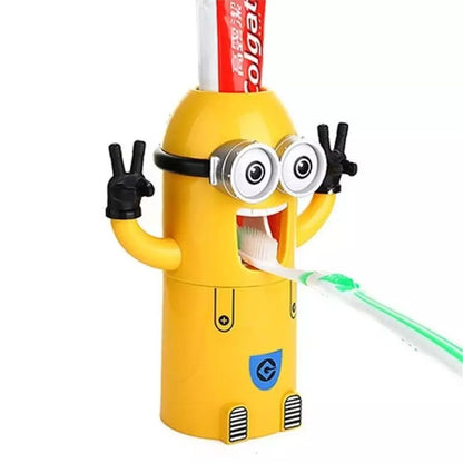 Dispensador minions De Crema Dental Con Porta Cepillos