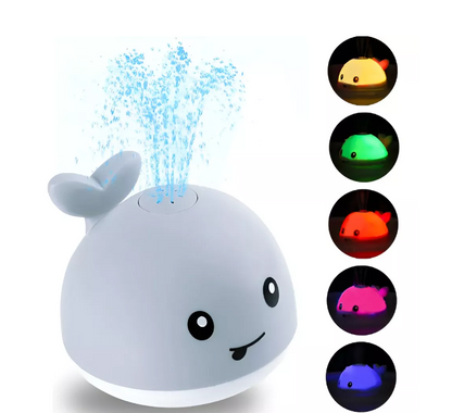 Juguete De Baño Ballena Para Niños Ballena Led Rociador Agua